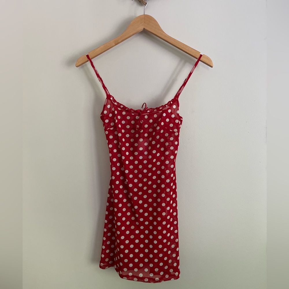Her Pony Mesh Polka Dot Dresss